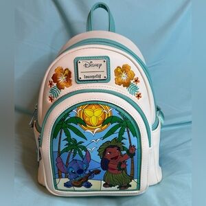 Loungefly x Disney Lilo & Stitch Stained Glass Backpack NWOTs